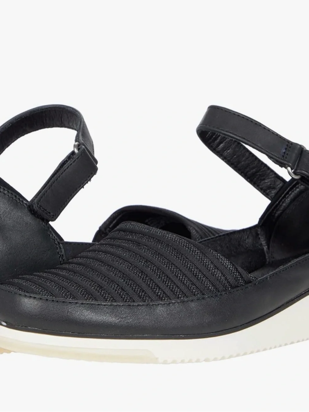 BareTraps Black Slip-On Mary Jane platform with White Sole